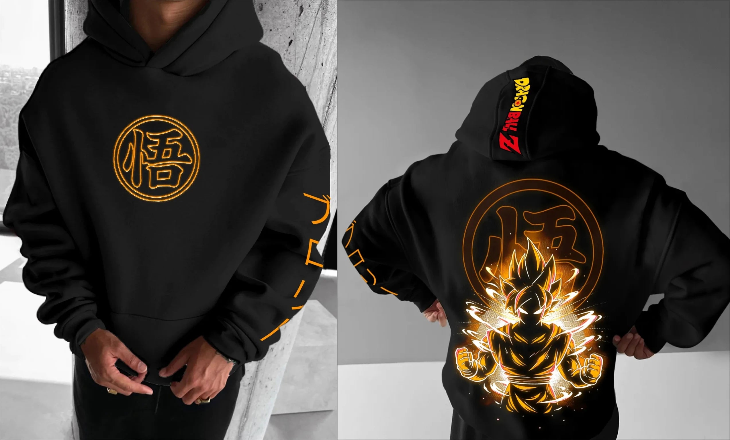 The Latest Dragon Ball Animation Peripheral Versatile Sweater Autumn and Winter Men's and Women's Loose Hooded Sweater