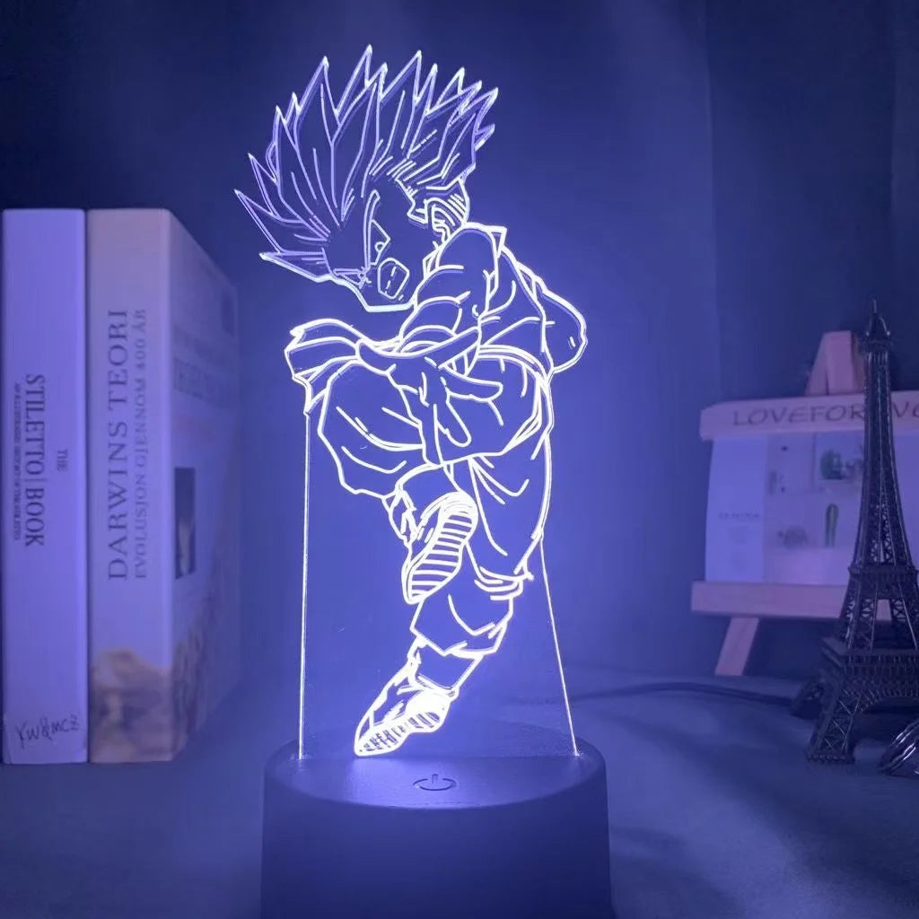 Anime Dragon Ball Lamp Led Acrylic Stand Super Saiyan Goku Figure For  Child Bedroom Decor Nightlight Cool Kids Birthday Gift