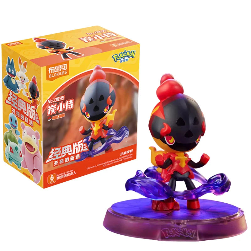 Original Blokees Pokemon Charizard Greninja Meowscarada Ceruledge Pikachu Blind Box Building Blocks Action Figure Anime Doll Toy