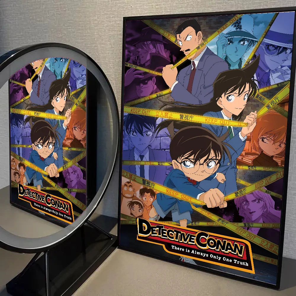 Detective C-Conan Poster Poster Self-adhesive Art Waterproof Paper Sticker Coffee House Bar Room Wall Decor