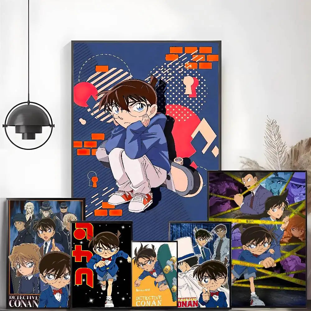 Anime D-Detective C-Conan Poster Self-Adhesive sticker - No Glue Needed Easy Stick and Remove Perfect for Room Decor