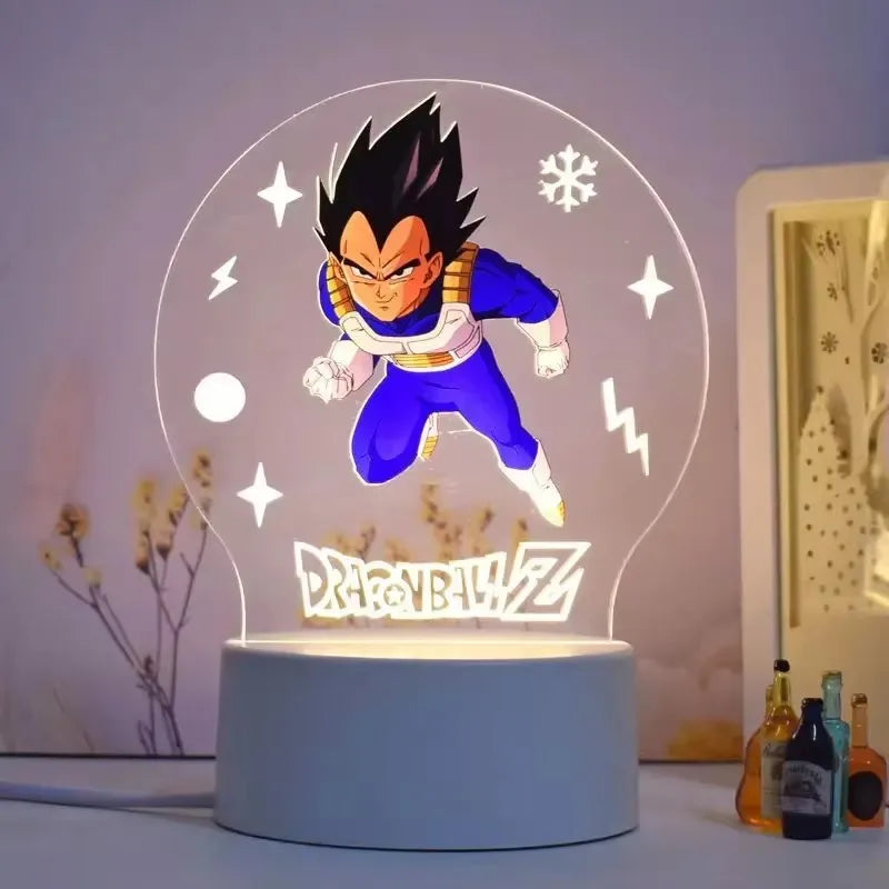 2024 Dragon Ball night light animation peripheral figures 3D ornaments Goku cartoon stand table lamp men women birthday gifts