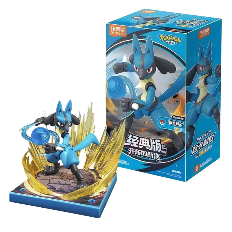 BLOKEES Pokemon building block toys Charizard Snorlax Scyther Lucario Cinderace action figure Stitching toy Collection model