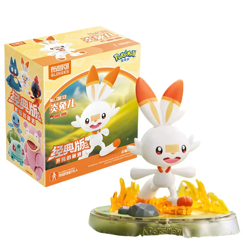 Original Blokees Pokemon Charizard Greninja Meowscarada Ceruledge Pikachu Blind Box Building Blocks Action Figure Anime Doll Toy