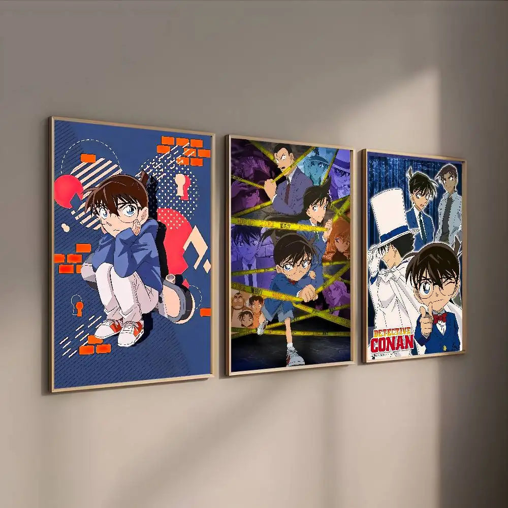 Anime D-Detective C-Conan Poster Self-Adhesive sticker - No Glue Needed Easy Stick and Remove Perfect for Room Decor