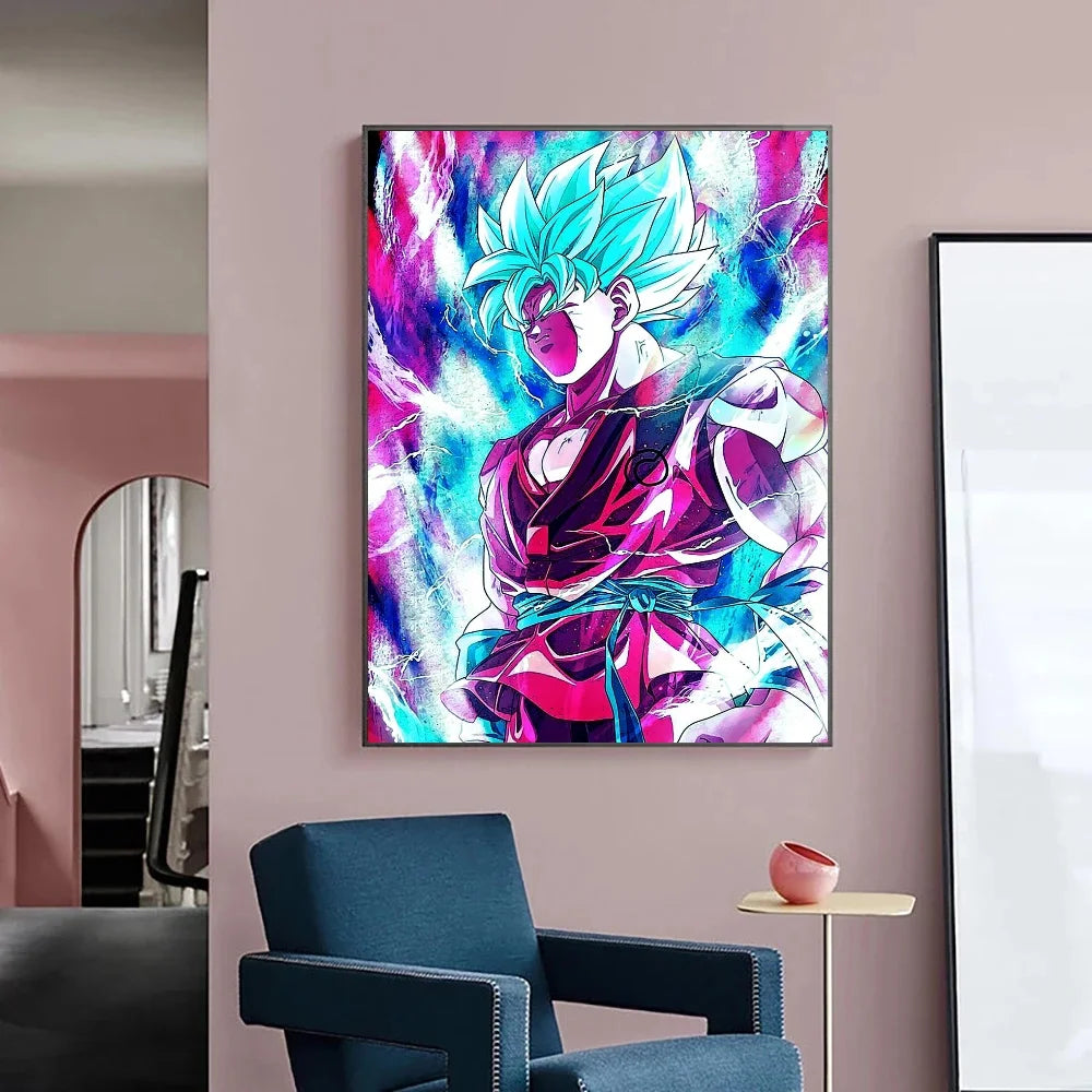 Japanese Anime Canvas Painting Dragon Ball vintage Goku Poster Prints Mural Pictures Wall Art Living Room anime Home Decor Gifts