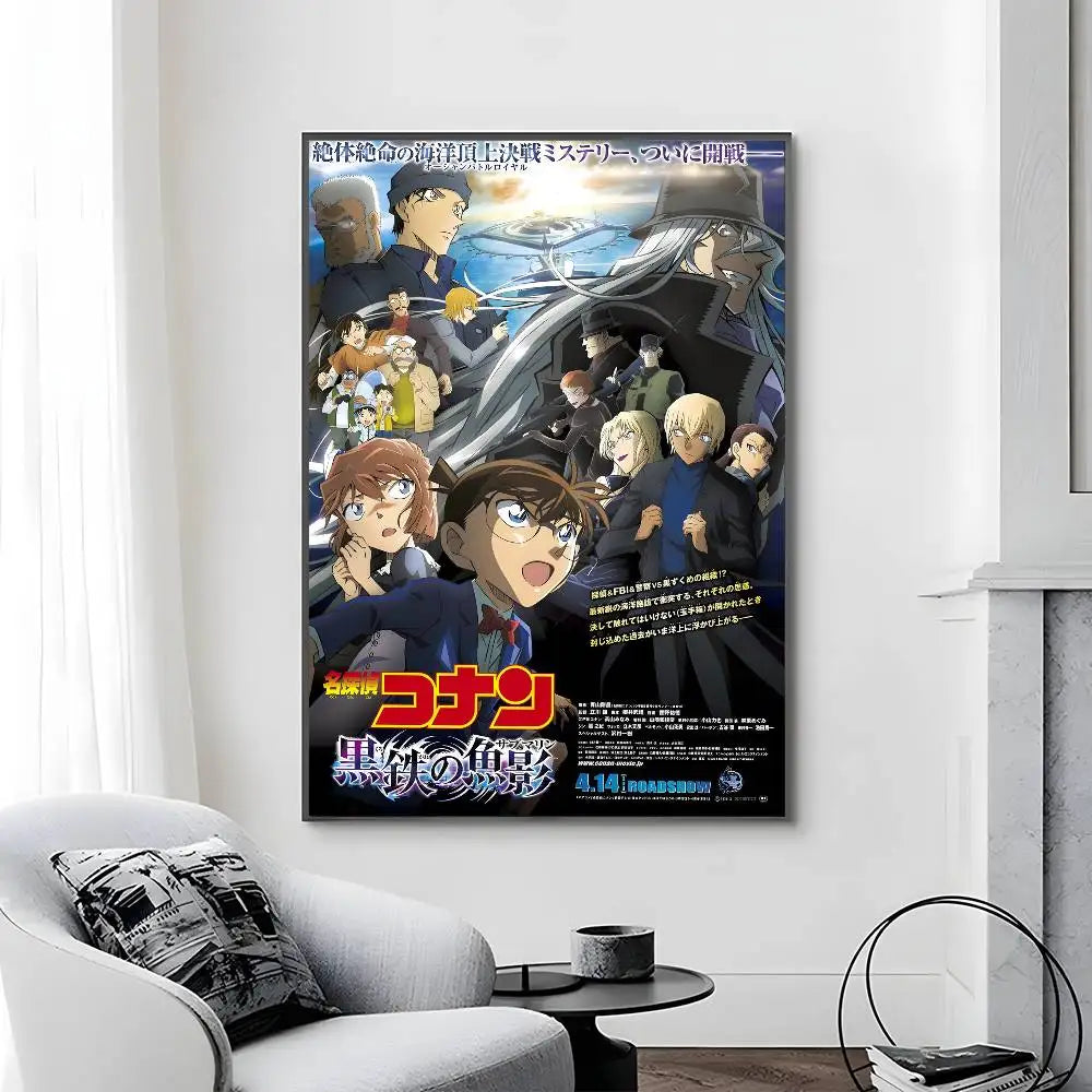 D-Detective C-Conan Movie Poster Canvas painting poster with prints Home bedroom living room decoration gift