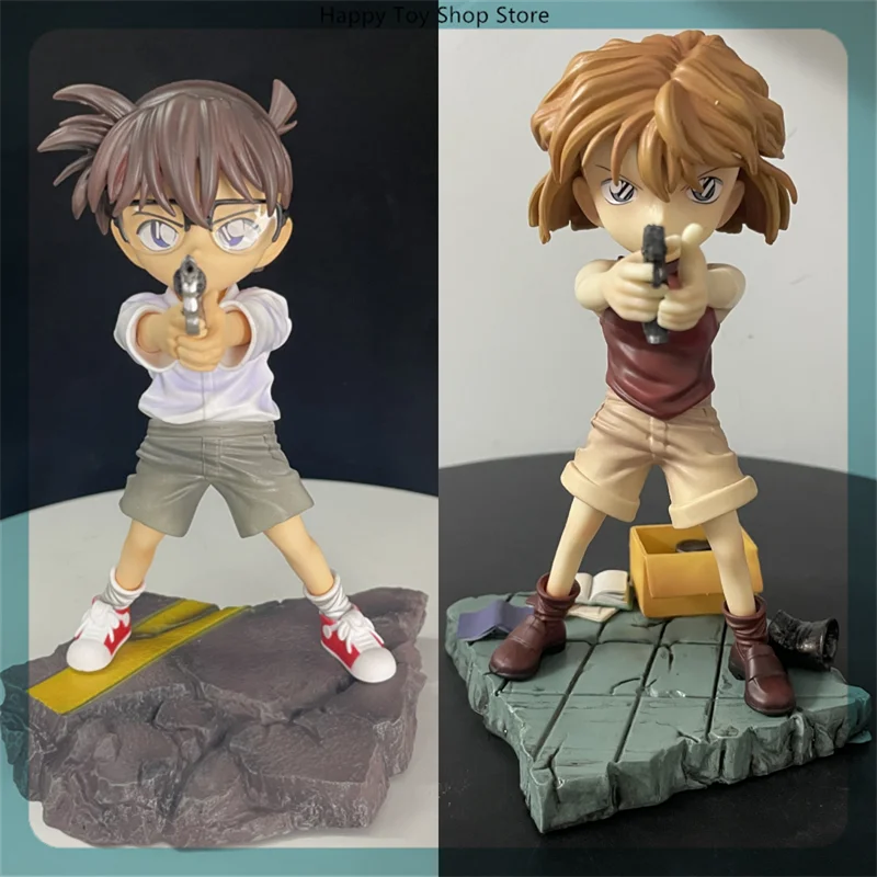 18cm Detective Conan Conan Edogawa Haibara Ai Raise Gun Anime Figure Model Gk Statue Collection Desktop Decoration Ornament Toys