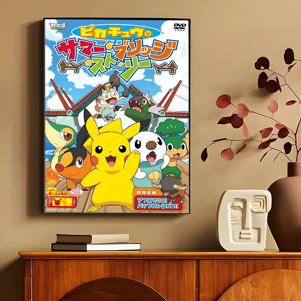 Anime P-Pokemon Anime Posters Sticky HD Quality Wall Art Retro Posters for Home Kawaii Room Decor