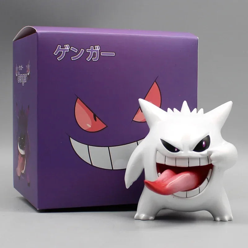 9cm Pokemon Gengar Figure Transparent Model, Cute Anime PVC Decor for Room Collection Gift Fans