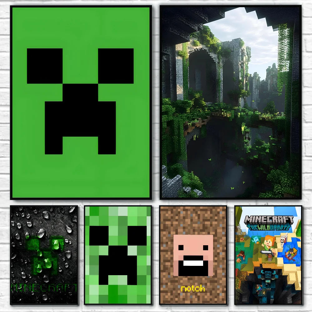 1PC PC Game M-Minecraft Poster Poster Paper Print Home Living Room Bedroom Entrance Bar Cafe Art Painting Decoration
