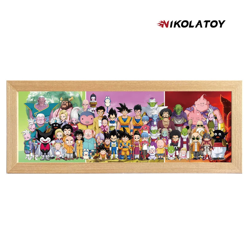 NIKOLATOY Slam Dunk Dragon Ball Conan Kimetsu No Yaiba Naruto Sailor Moon 3D Frame Ornaments