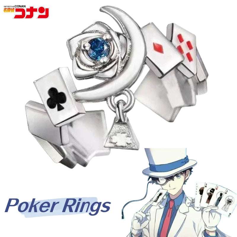 New Detective Conan Kuroba Kaito two-dimensional anime peripherals creative personality card shape adjustable finger day gifts