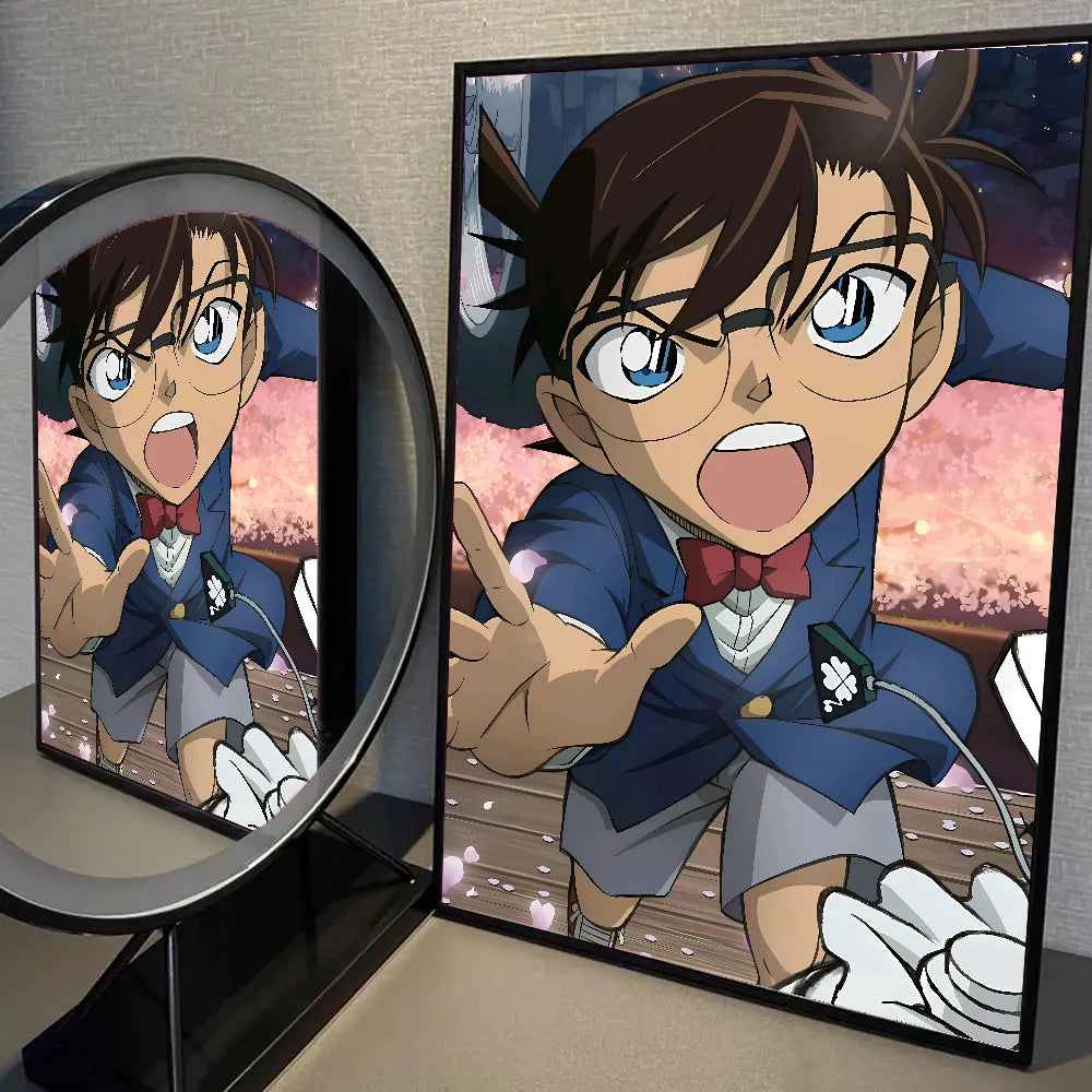 Detective C-Conan Poster Poster Self-adhesive Art Waterproof Paper Sticker Coffee House Bar Room Wall Decor