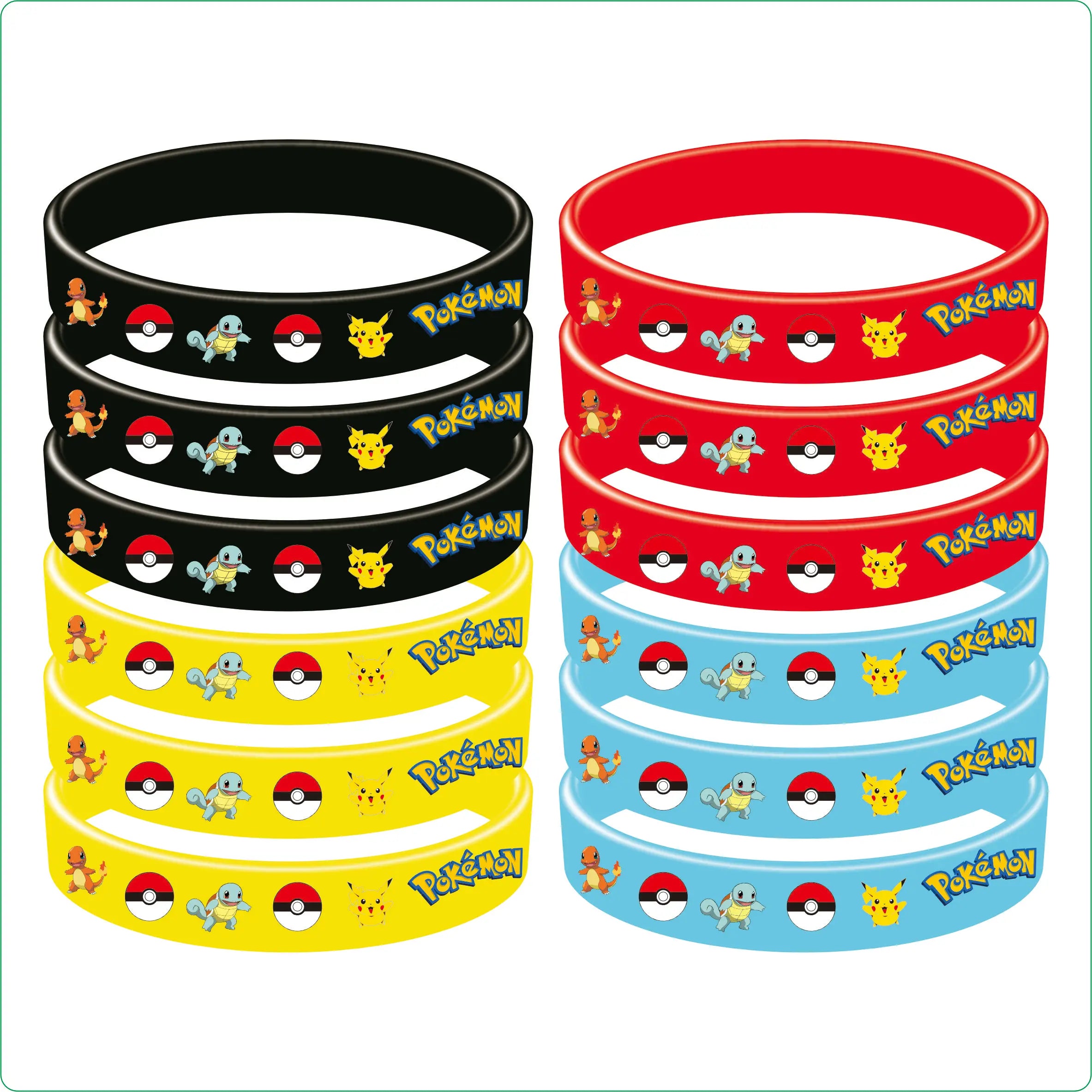 Pokemon Birthday Party Favors Pikachu Slap Bracelet Stamps Gifts Christmas Stocking Fillers Party Supplies Decoration Souvenirs