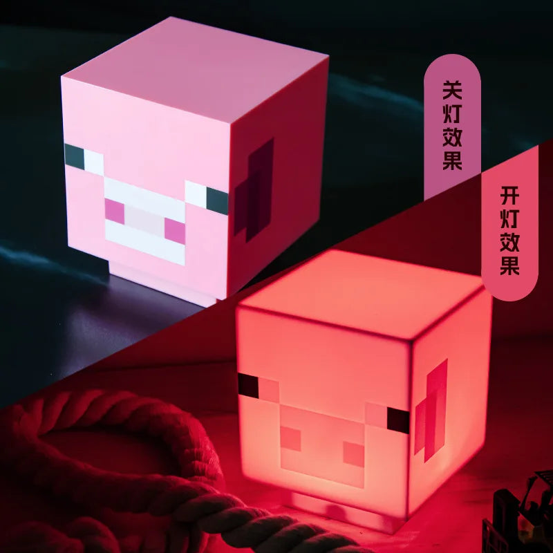 Minecraft My World Series Diamond Ore Lamp Colorful Charging Miner's Lamp Medicine Water Bottle Torch Model Gift Night Light