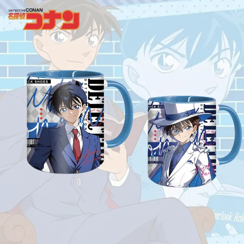 Detective Conan Shinichi Kudo Kaitou Kid Anime Two-dimensional Cartoon Pattern Ceramic Mug Handsome Water Mug Holiday Gift