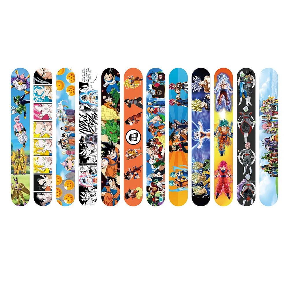 12pcs Dragon Ball‌ Bracelets Birthday Party Favors Cartoon Wrist Bracelet Baby Shower Kids Favor for Party Decorations
