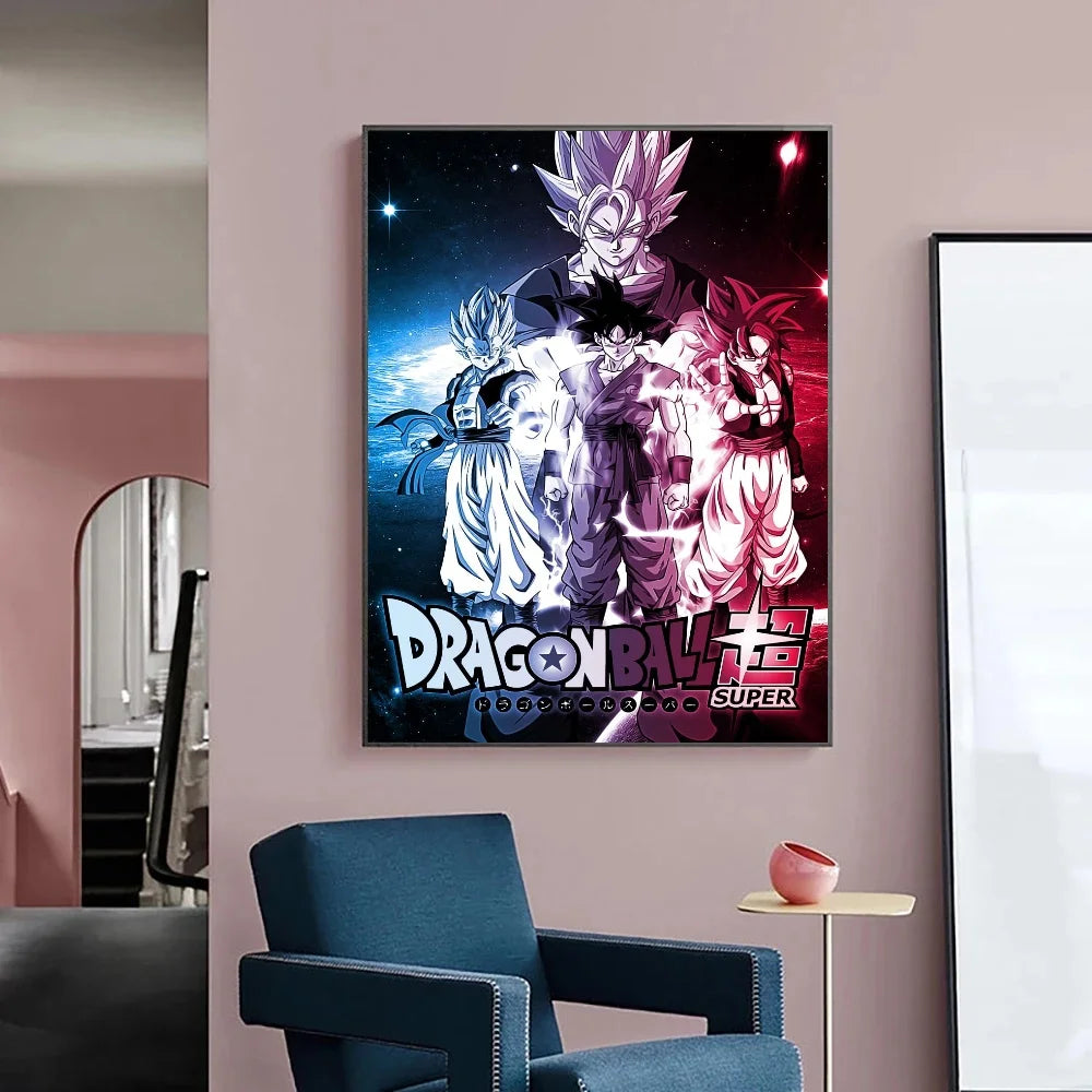 Japanese Anime Canvas Painting Dragon Ball vintage Goku Poster Prints Mural Pictures Wall Art Living Room anime Home Decor Gifts