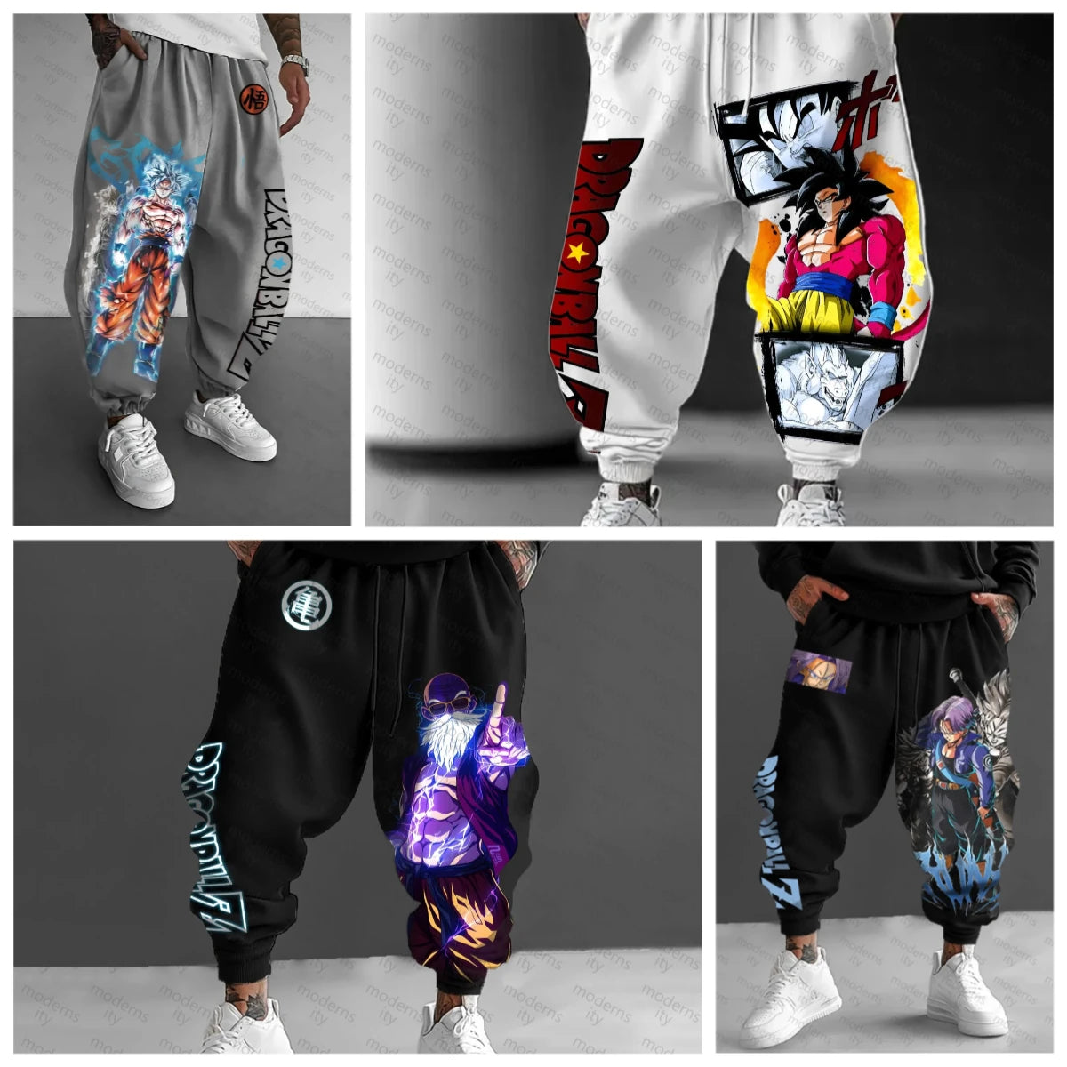 Dragon Ball Collaboration Summer and Autumn Men's Daily Life Sports and Commuting Best-selling Printed Pure Cotton Trousers