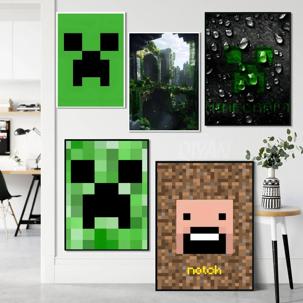 1PC PC Game M-Minecraft Poster Poster Paper Print Home Living Room Bedroom Entrance Bar Cafe Art Painting Decoration