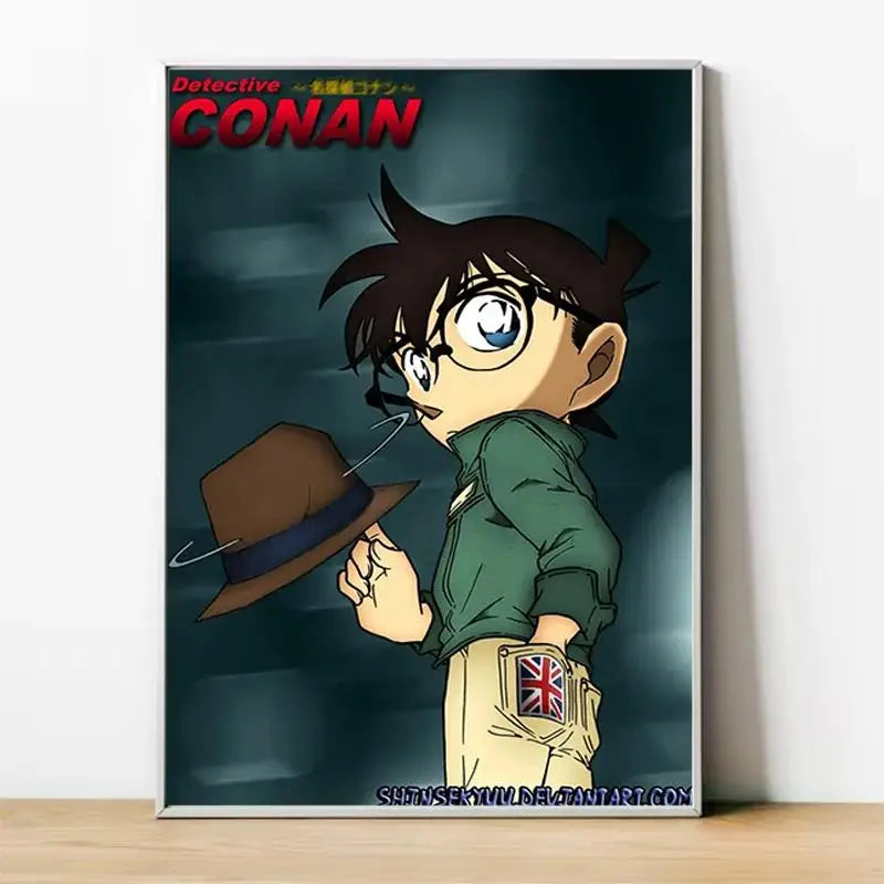 Detective Conan Canvas Poster  Anime Wall Art Decor for Home Room Interior Painting Accessory