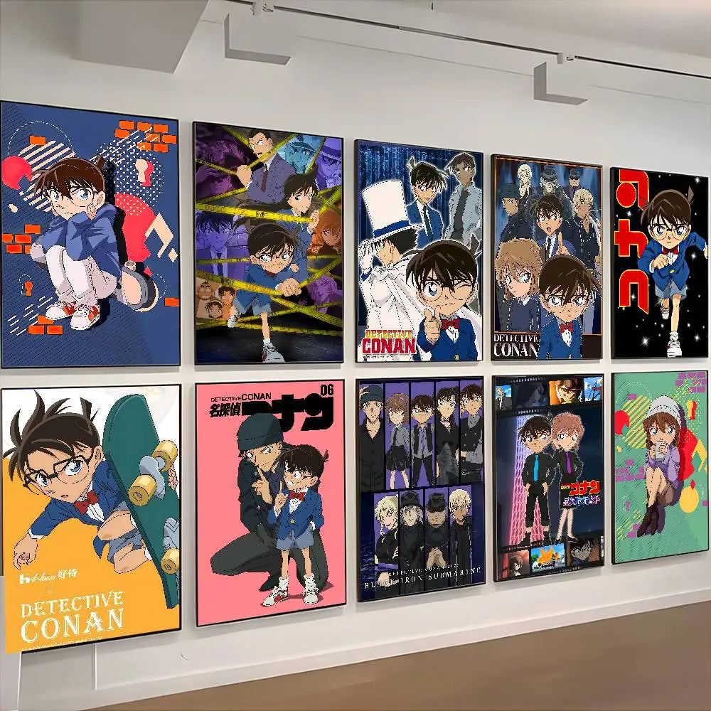 Anime D-Detective C-Conan Poster Self-Adhesive sticker - No Glue Needed Easy Stick and Remove Perfect for Room Decor