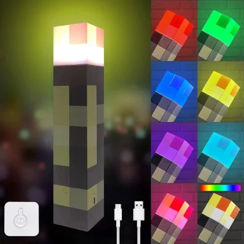 MC Game LEDCreeper Night Lamp Block Creative Button Light Toy Game LED Home Bedroom Desktop Decoration Bedside Lamp Ornaments