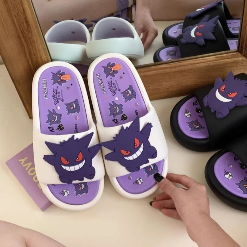 Pokemon Gengar New Anime Peripheral Slippers For Men Women Trendy Cool Internet Infrared Anti Slip Eva Couple Slipper Gifts