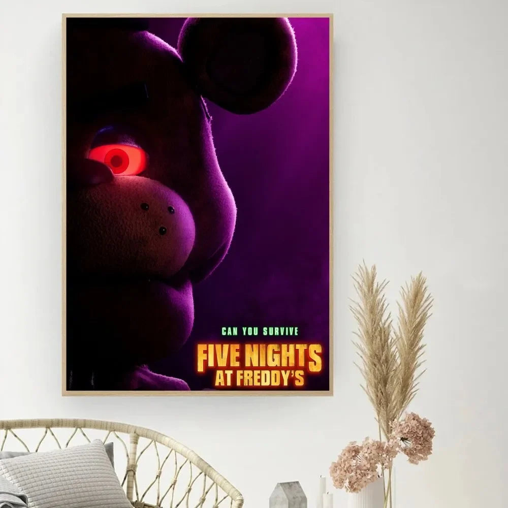 ملصق لعبة F-Five N-Nights at Freddy's DIY ملصق فيلم عتيق لوحة فنية جدارية ملصقات دراسية لوحة حائط صغيرة الحجم