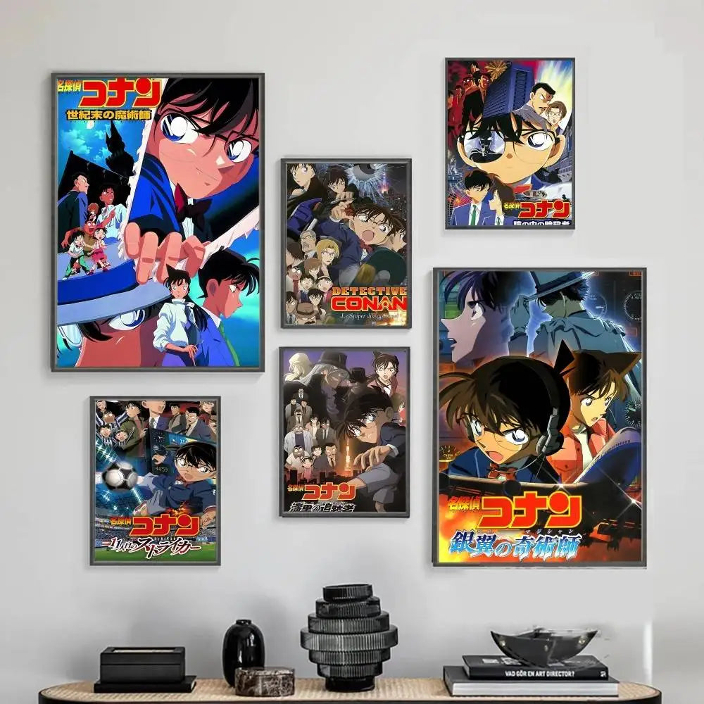 Japanese Detective Conan Poster No Framed Poster Kraft Club Bar Paper Vintage Poster Wall Art Painting Bedroom Study Stickers
