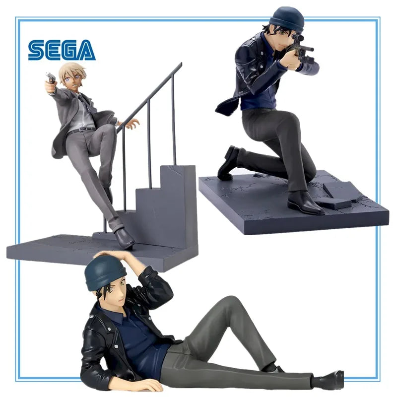 In Stock Original SEGA Detective Conan Akai Shūichi Furuya Rei PVC 16cm Anime Character Model Collection Toys Gifts