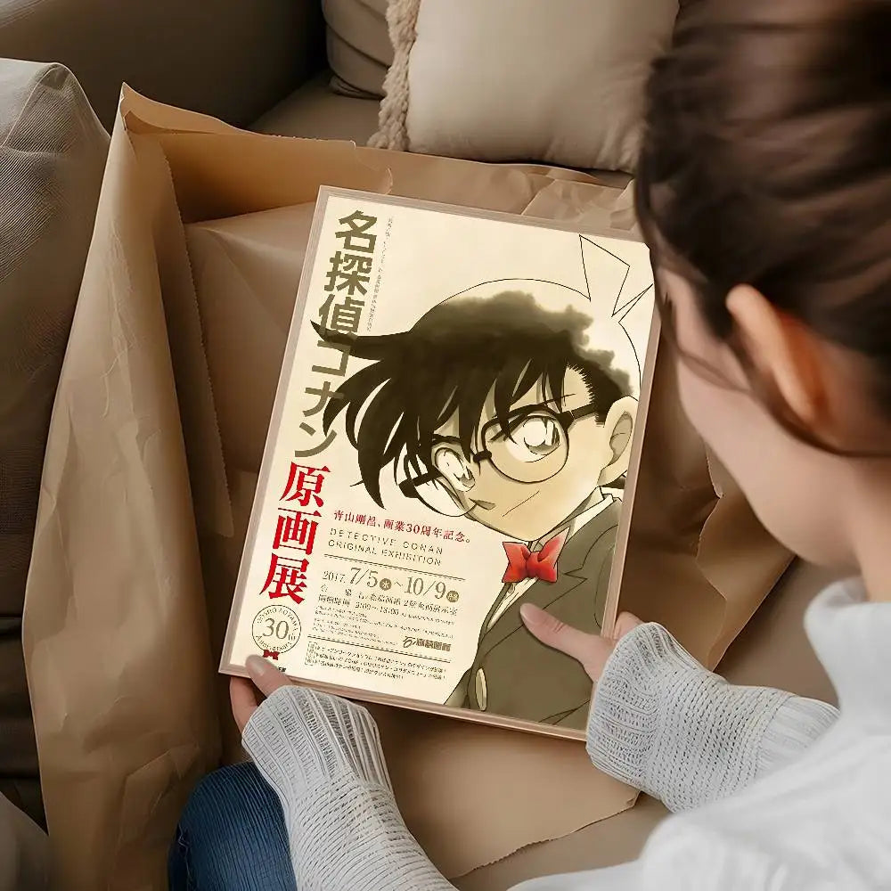 Hot Anime D-Detective C-Conan Poster High Quality Dorm Living Room Aesthetic Wall Decoration Painting Stickers Gift