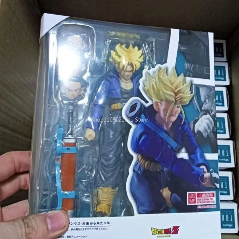 Anime Dragon Ball Z Figures Shf Super Saiyan Trunks Action Figure Collection Model 15cm Future Boy Torankusu Movable Toys Gifts