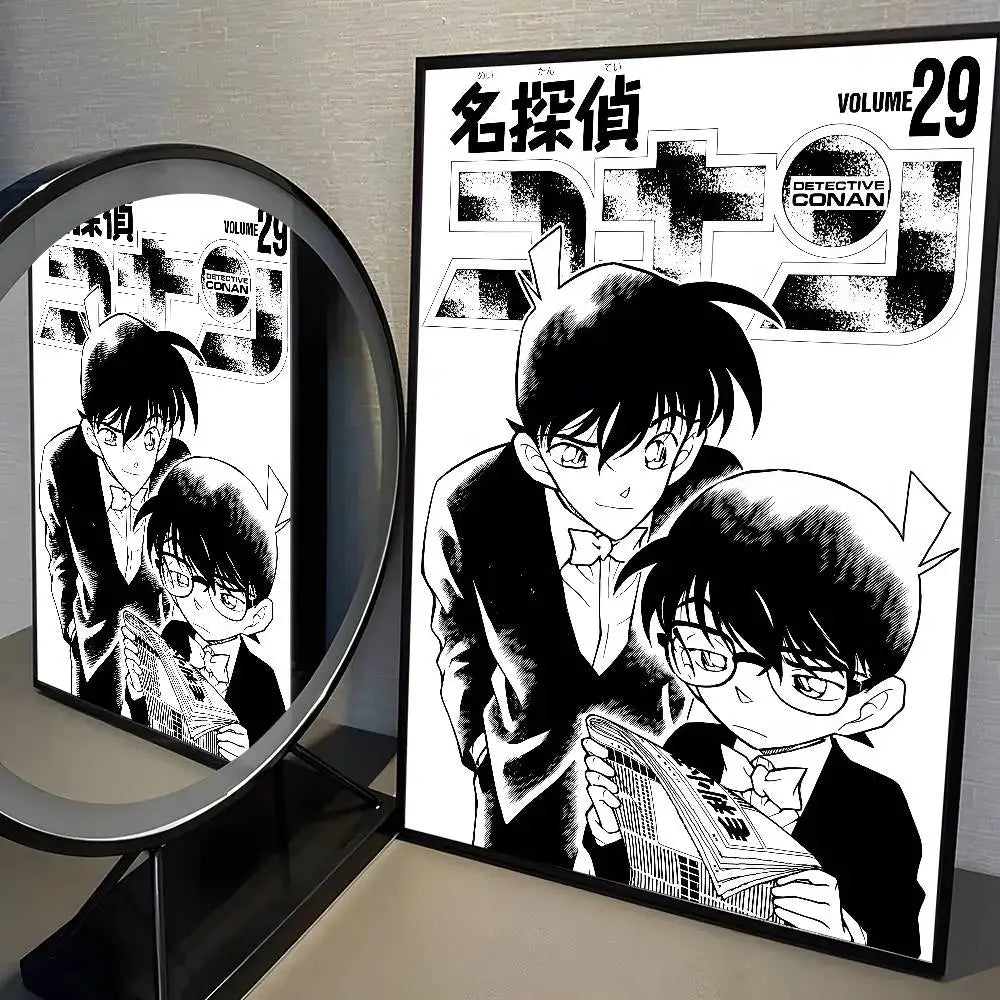 Hot Anime D-Detective C-Conan Poster High Quality Dorm Living Room Aesthetic Wall Decoration Painting Stickers Gift