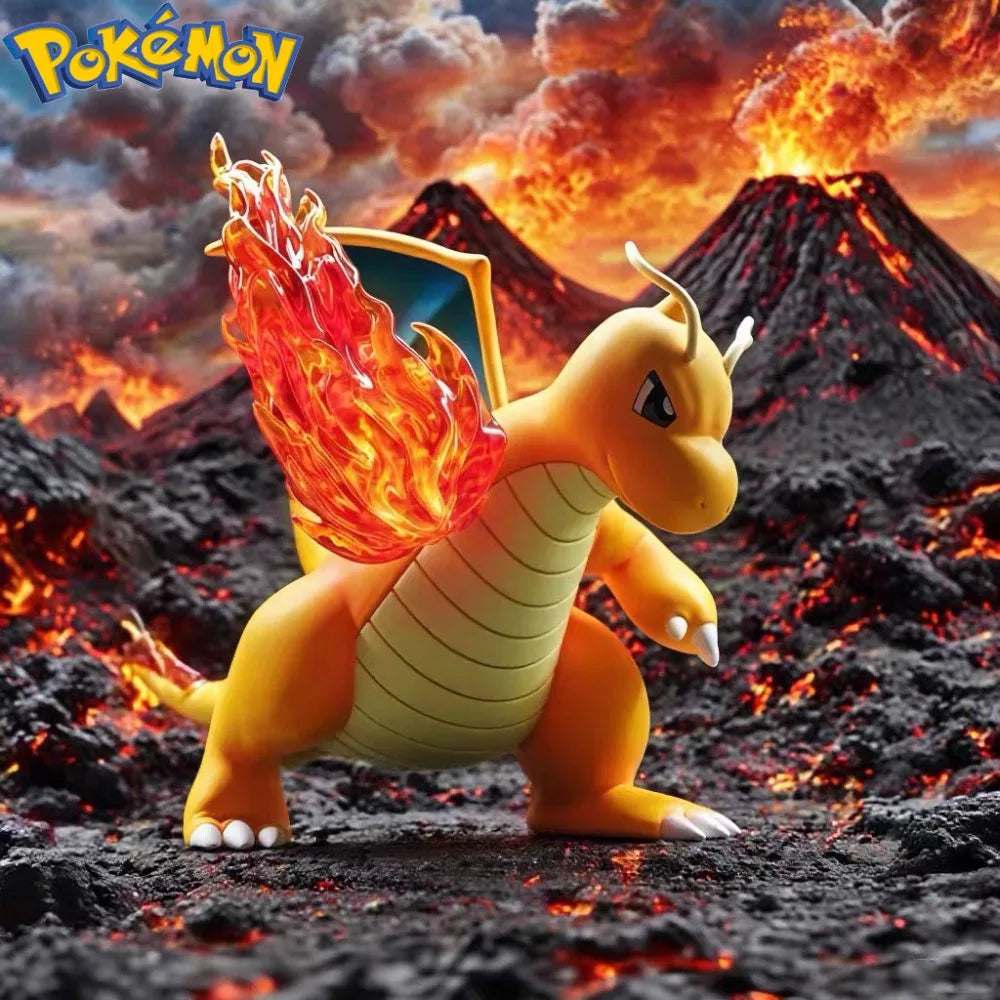 10cm/3.93in Anime Pokemon Figure Fire Punch Dragonite Action Figures Pvc Collection Model Toys for Children Gifts