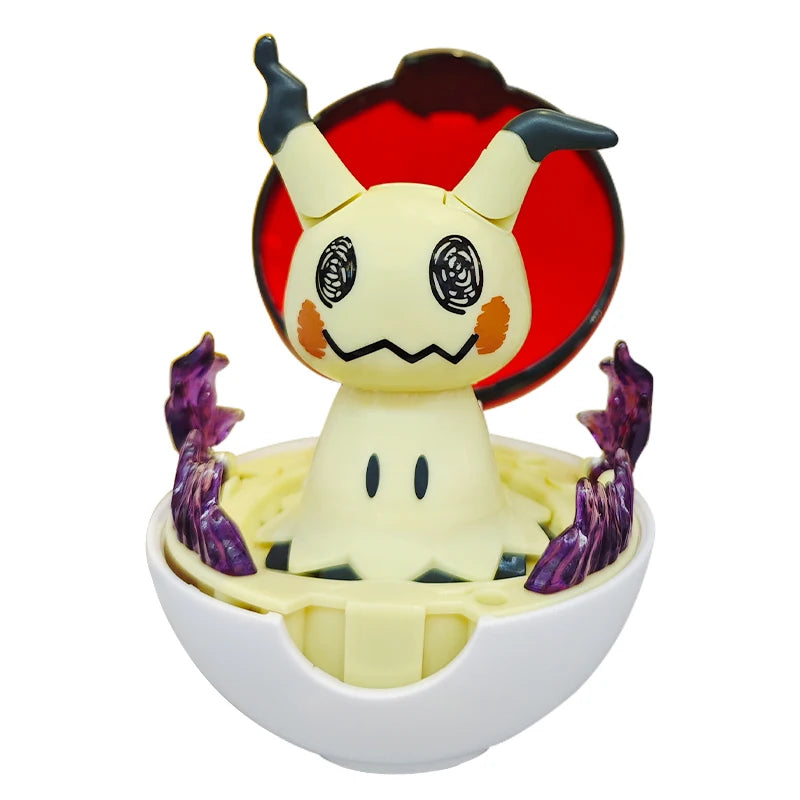 Pokemon Figure Bulbasaur Eevee Charmander Squirtle Pikachu Piplup Cubone Mimikyu Jigglypuff Poke Ball Pokeball Toy Ornament Doll