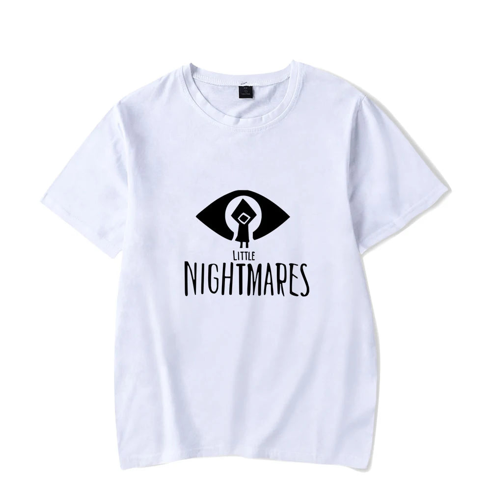 تيشيرت **Little Nightmares 2** بطباعة ثلاثية الأبعاد مستوحاة من لعبة الرعب الأنمي، تصميم ستريت وير مناسب للرجال والنساء والشباب، مثالي لعشاق الألعاب والأزياء بأسلوب هاراجوكو.