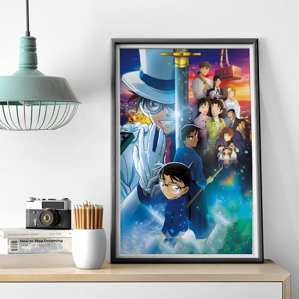 1PC Detective C-Conan Poster Self-adhesive Art Waterproof Paper Sticker Coffee House Bar Room Wall Decor