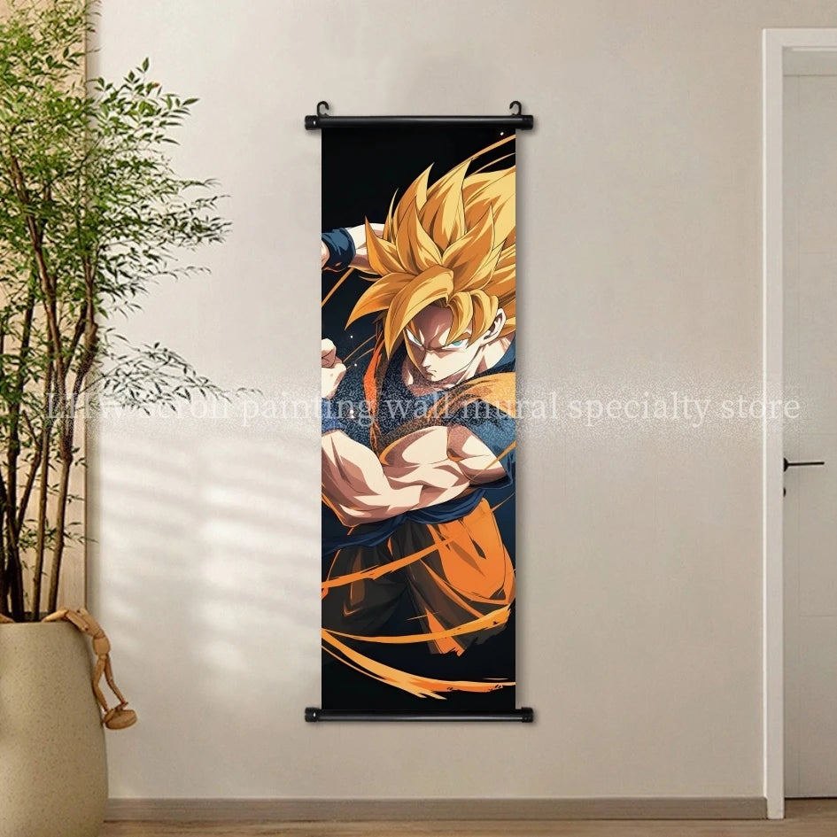 Anime Dragon Ball AI Poster HD Micro Spray Scroll Hanging Painting Living Room Esports Room Background Decoration