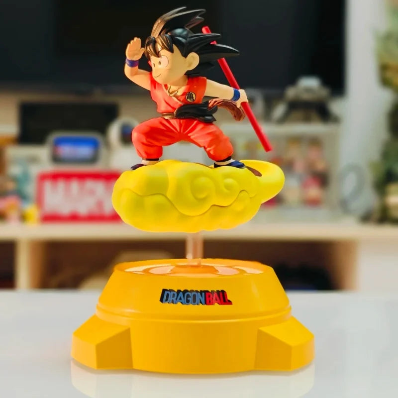 New Original Dragon Ball Anime Figure Goku Figure Rotating Night Light  Room Decoration Surrounding Ornaments Lamp Birthday Gift