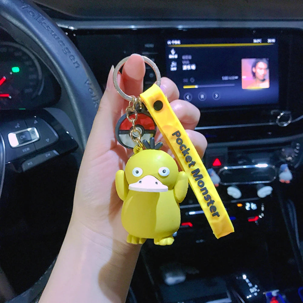 Pokémon Keychain Set - Cute Pikachu & Friends Q Version Keyring, Anime Backpack Charm, Kawaii Gift for Fans & Couples (Birthday