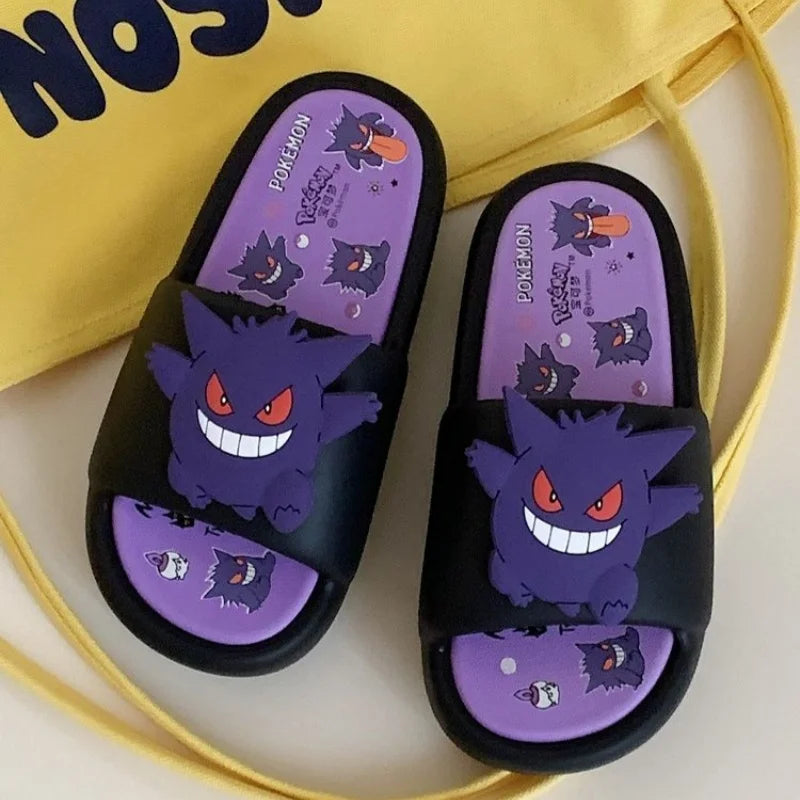 Pokemon Gengar New Anime Peripheral Slippers For Men Women Trendy Cool Internet Infrared Anti Slip Eva Couple Slipper Gifts