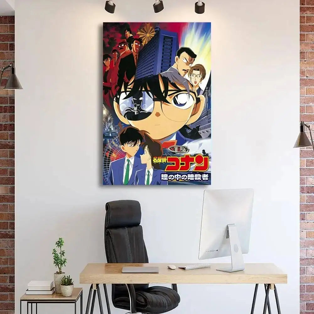 Japanese Detective Conan Poster No Framed Poster Kraft Club Bar Paper Vintage Poster Wall Art Painting Bedroom Study Stickers