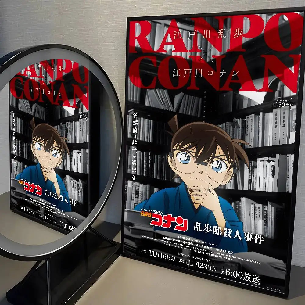 Hot Anime D-Detective C-Conan Poster High Quality Dorm Living Room Aesthetic Wall Decoration Painting Stickers Gift