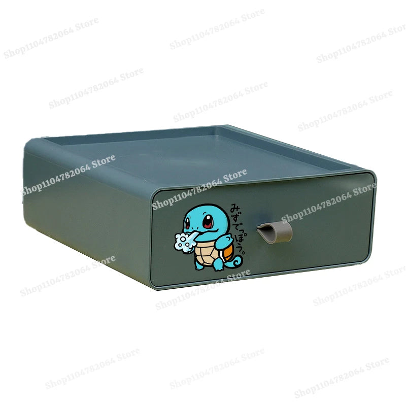 Pokemons Desktop Organizer Drawer Style Storage Box Office Multi-layer Small Storage Cabinet Bookshelf Assembled Case Party Gift