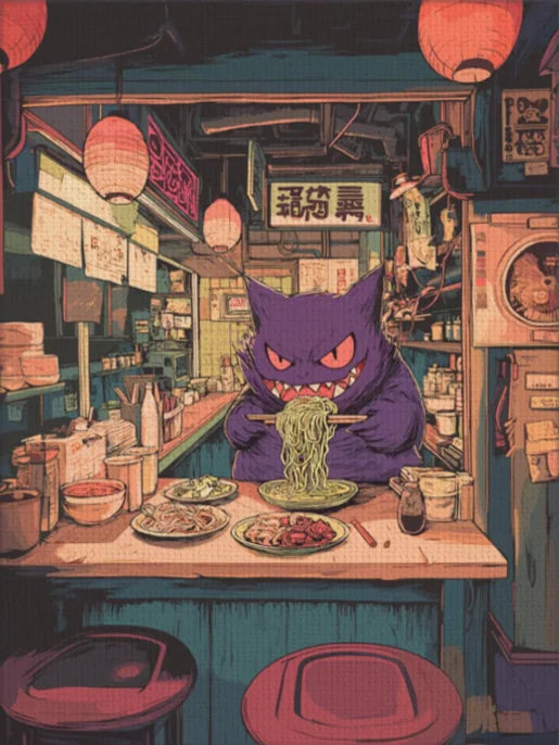 P-Pokemon Japanese Anime Canvas Painting Kawaii Elf Pets HD Poster Retro Bar Noodle Room Living Room Home Mural Decor Kids Gifts