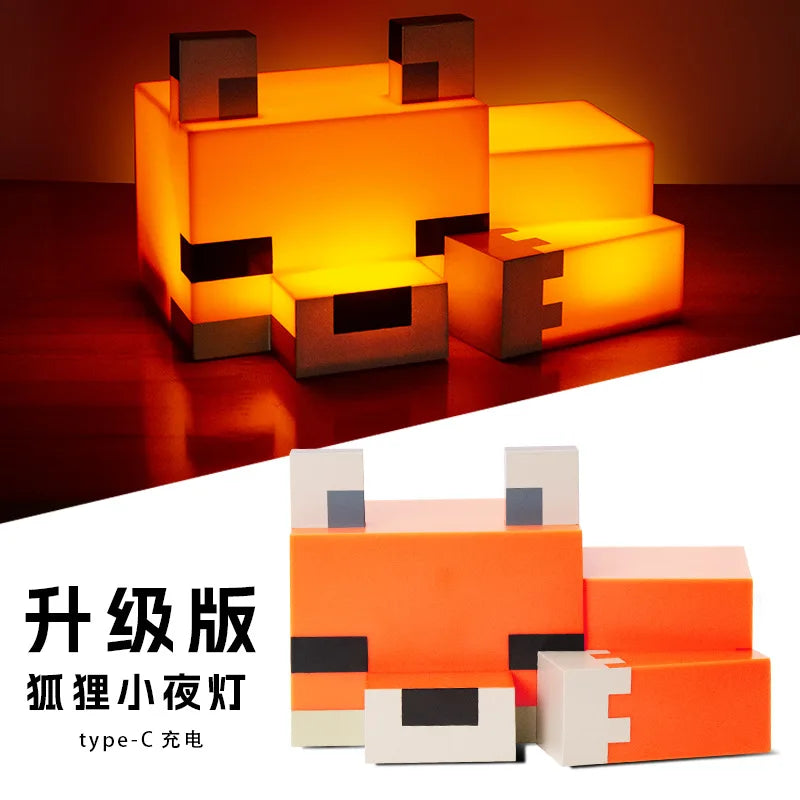 Minecraft My World Series Diamond Ore Lamp Colorful Charging Miner's Lamp Medicine Water Bottle Torch Model Gift Night Light