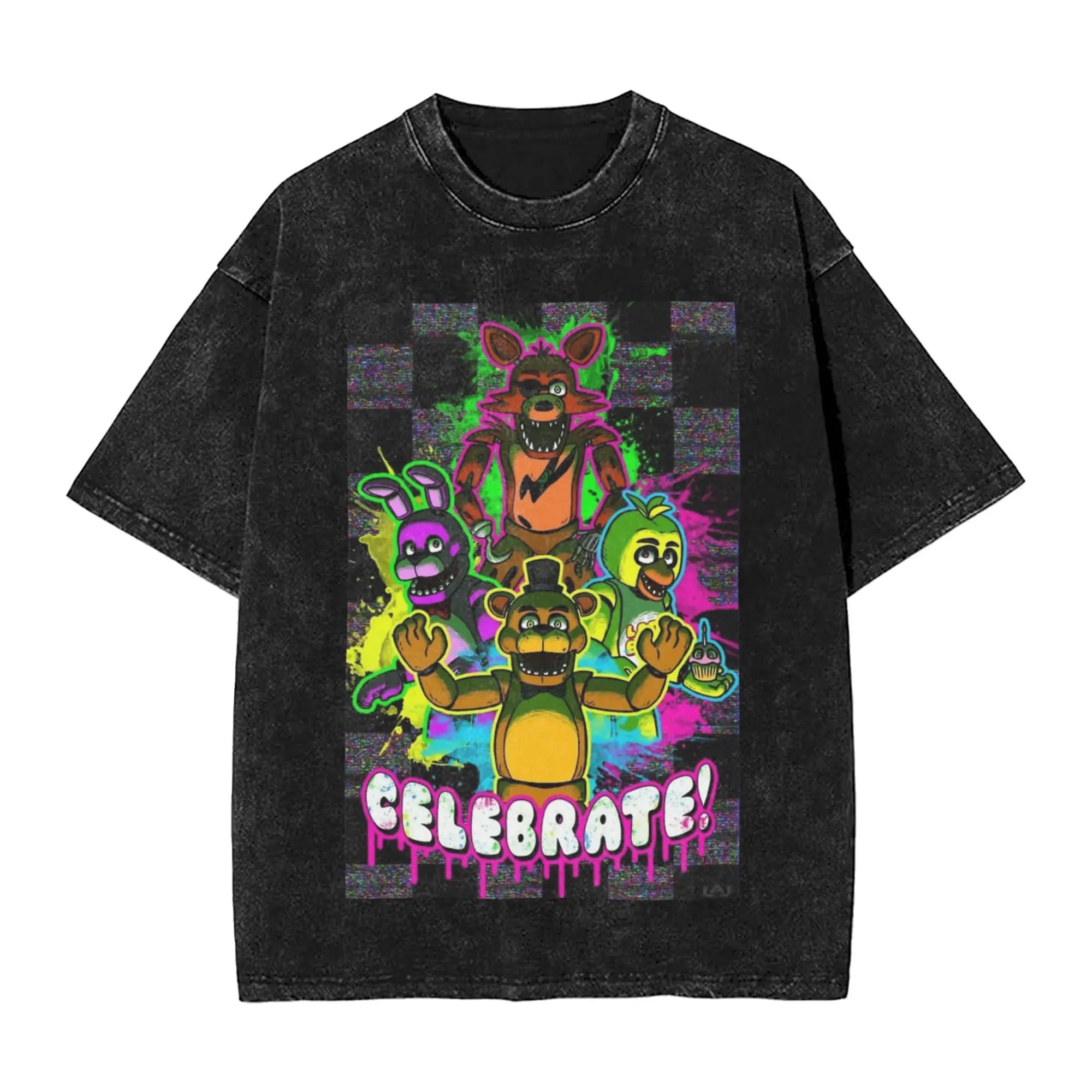 تي شيرت رجالي قطني أساسي مناسب لعام 2000، تي شيرت صيفي من FNAF At Freddy's، برقبة دائرية، تي شيرت عصري، مقاس كبير، قابل للتخصيص بنفسك