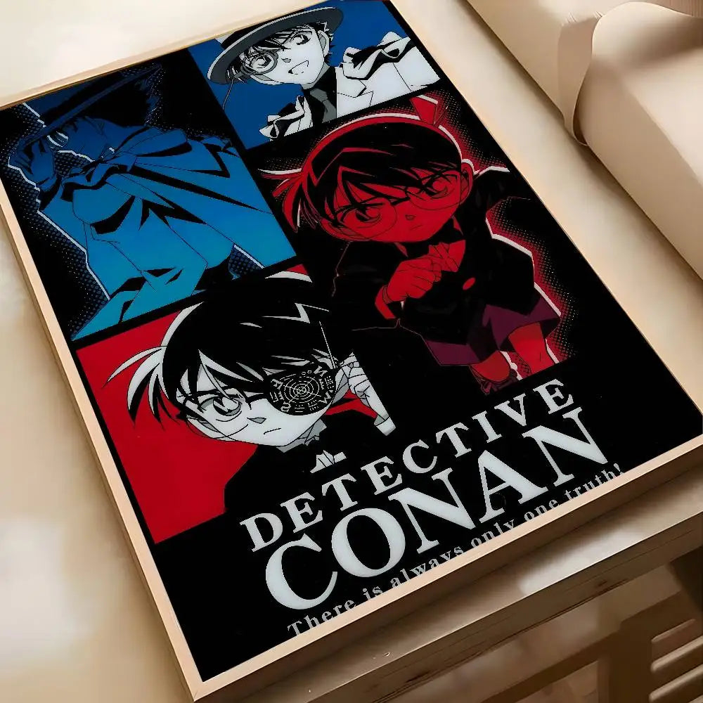 Anime D-Detective C-Conan Poster Self-Adhesive sticker - No Glue Needed Easy Stick and Remove Perfect for Room Decor